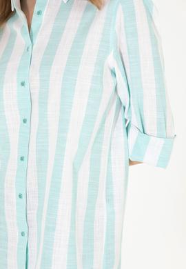 Kadın Mint Uzun Kollu Gömlek - 50263663003