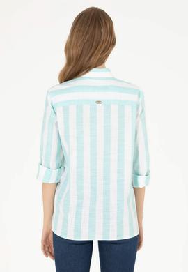 Kadın Mint Uzun Kollu Gömlek - 50263663003