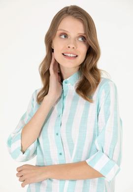 Kadın Mint Uzun Kollu Gömlek - 50263663003