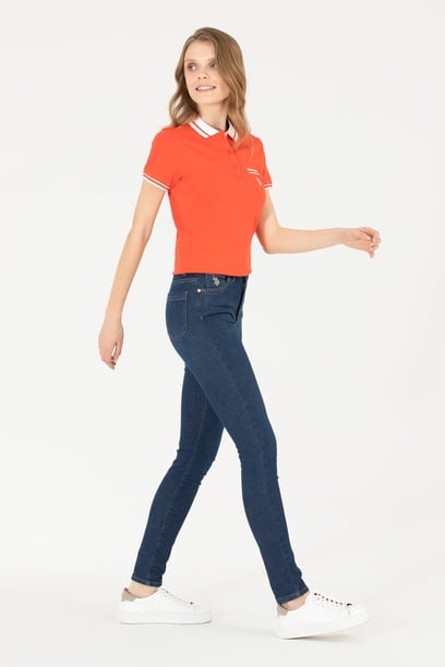 Kadın Koyu Mavi Skinny Fit Jean Pantolon