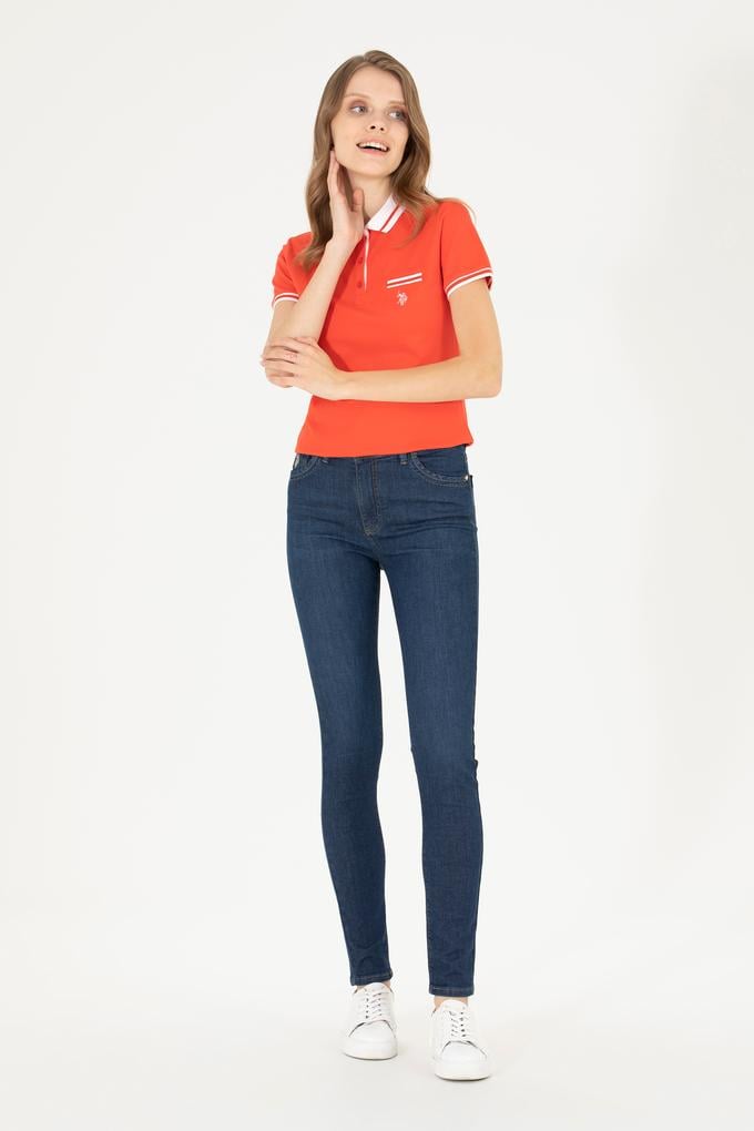 Kadın Koyu Mavi Skinny Fit Jean Pantolon