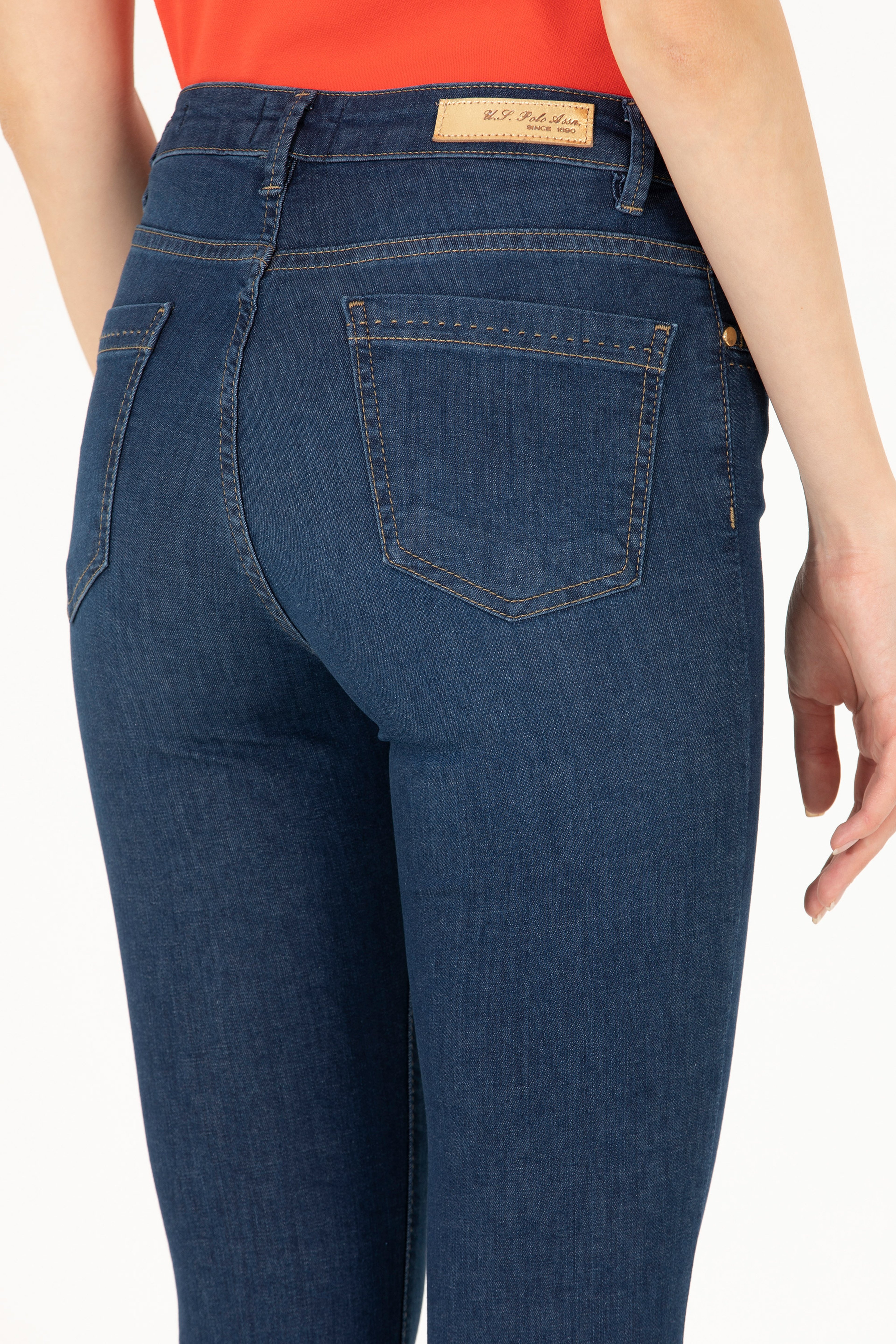 Kadın Koyu Mavi Skinny Fit Jean Pantolon - Image 7