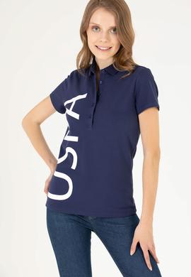 Kadın Lacivert Polo Yaka Tişört - 50262939006