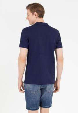Erkek Lacivert Basic Polo Yaka Tişört - 50263238064