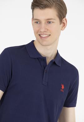 Erkek Lacivert Basic Polo Yaka Tişört - 50263238064
