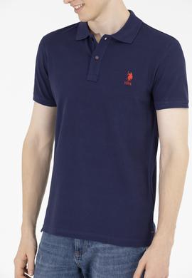 Erkek Lacivert Basic Polo Yaka Tişört - 50263238064