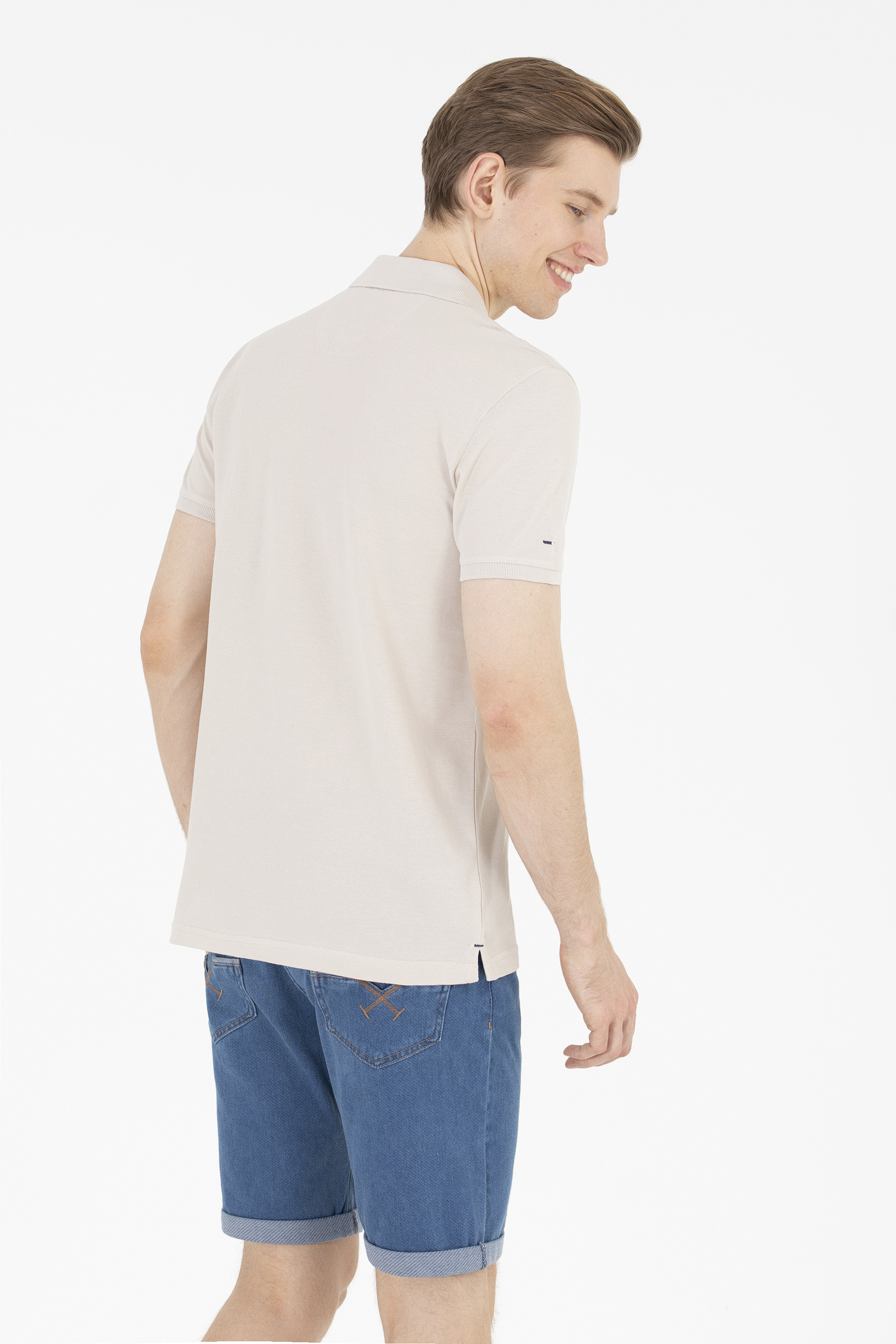 Erkek Taş Basic Polo Yaka Tişört - Image 5