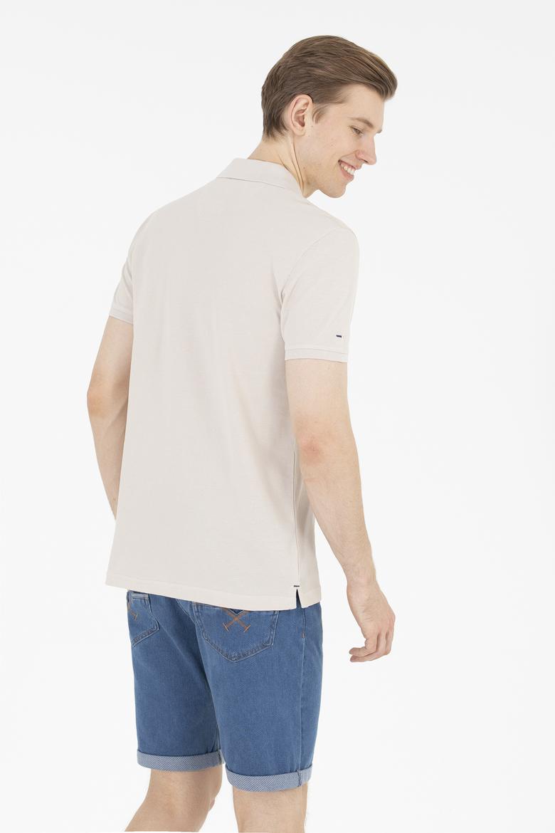 Erkek Taş Basic Polo Yaka Tişört - 50263238204