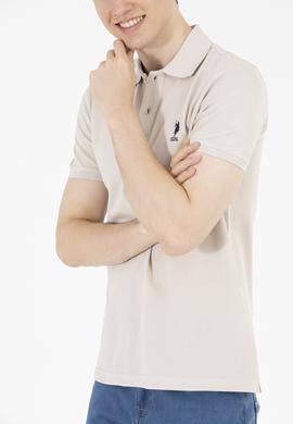 Erkek Taş Basic Polo Yaka Tişört - 50263238204