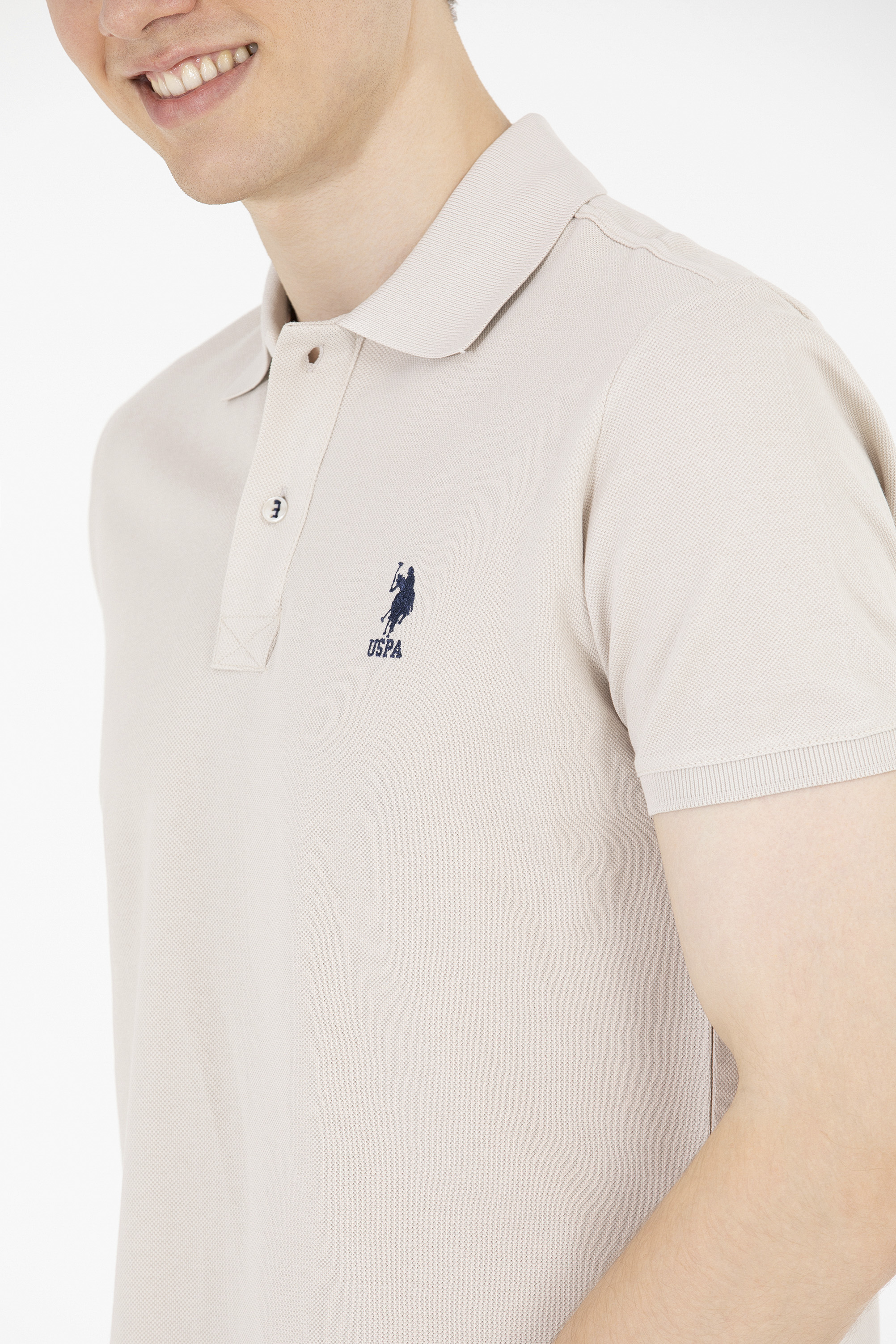 Erkek Taş Basic Polo Yaka Tişört - Image 7