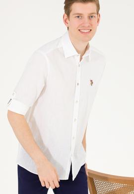 Erkek Beyaz Uzun Kollu Basic Gömlek - 50262880008