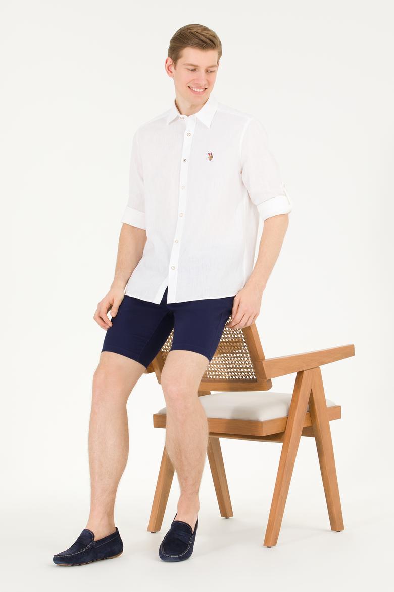 Erkek Beyaz Uzun Kollu Basic Gömlek - 50262880008