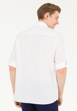 Erkek Beyaz Uzun Kollu Basic Gömlek - 50262880008