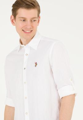 Erkek Beyaz Uzun Kollu Basic Gömlek - 50262880008