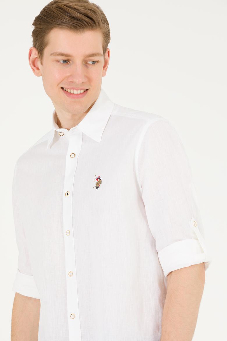 Erkek Beyaz Uzun Kollu Basic Gömlek - 50262880008