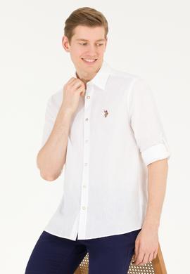 Erkek Beyaz Uzun Kollu Basic Gömlek - 50262880008