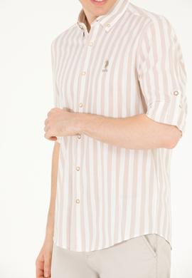 Erkek Taş Çizgili Beyaz Gömlek - 50263545014