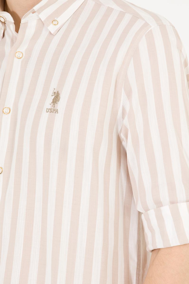 Erkek Taş Çizgili Beyaz Gömlek