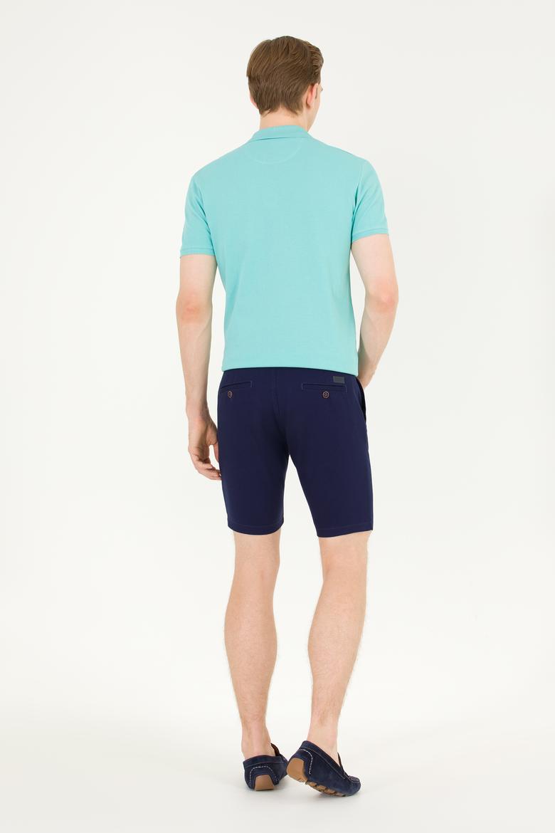 Erkek Lacivert Dokuma Şort - 50266070003