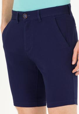 Erkek Lacivert Dokuma Şort - 50266070003