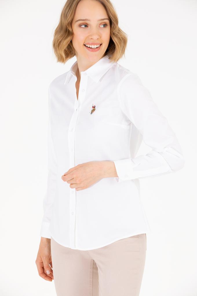 Kadın Beyaz Uzun Kollu Basic Gömlek