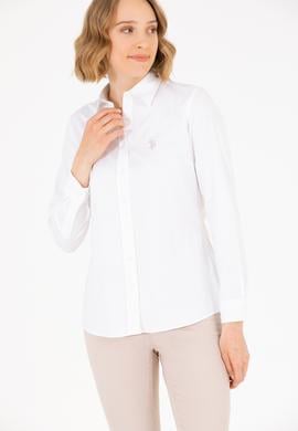 Kadın Beyaz Uzun Kollu Basic Gömlek - 50262851003