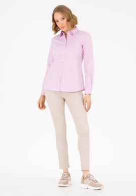 Kadın Manolya Uzun Kollu Basic Gömlek - 50262883067
