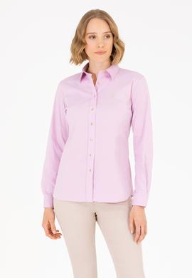Kadın Manolya Uzun Kollu Basic Gömlek - 50262883067