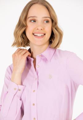 Kadın Manolya Uzun Kollu Basic Gömlek - 50262883067