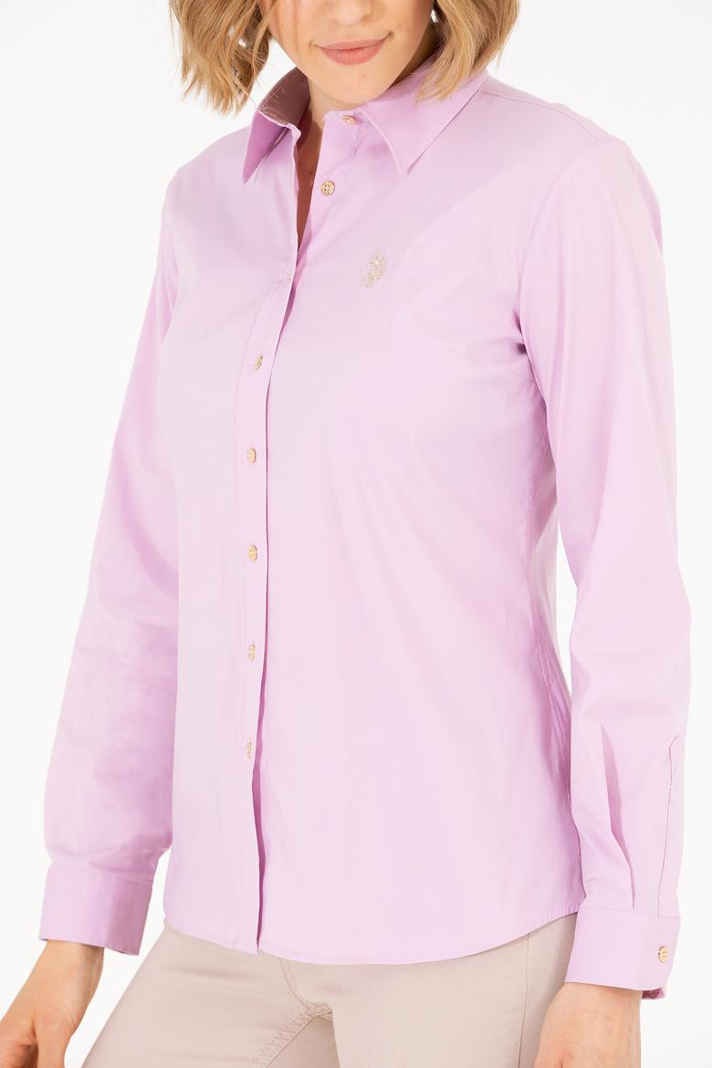 Kadın Manolya Uzun Kollu Basic Gömlek - 50262883067