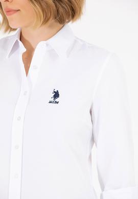 Kadın Beyaz Uzun Kollu Basic Gömlek - 50262887005