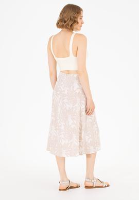 Kadın Krem Dokuma Etek - 50263211006