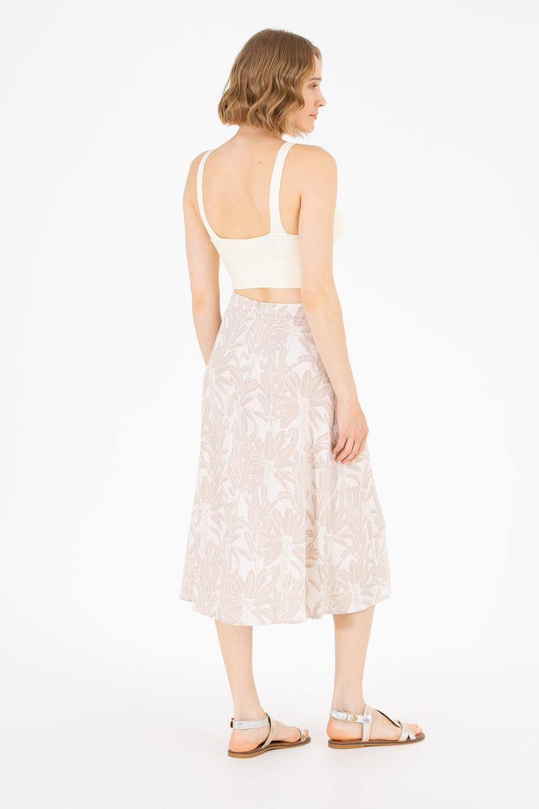 Kadın Krem Dokuma Etek - 50263211006