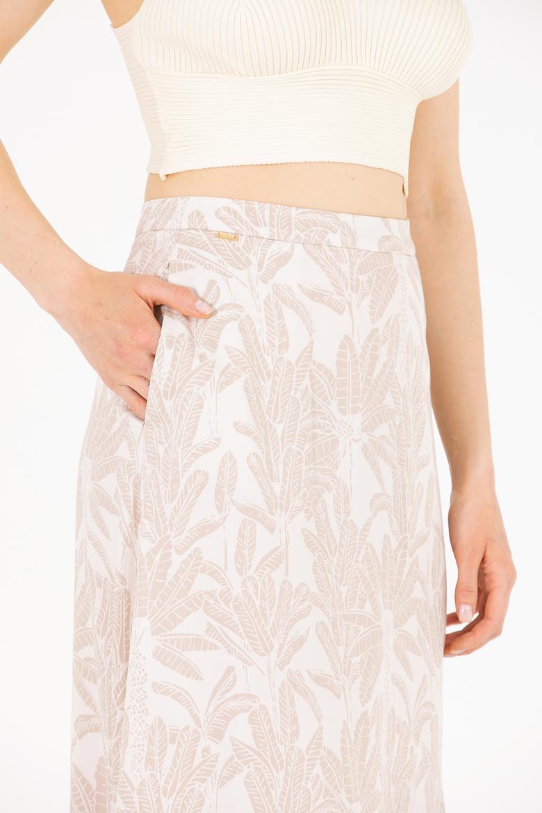 Kadın Krem Dokuma Etek - 50263211006