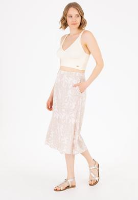Kadın Krem Dokuma Etek - 50263211006