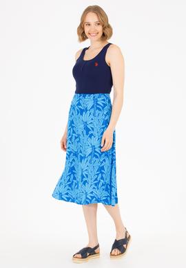 Kadın Saks Dokuma Etek - 50263211024