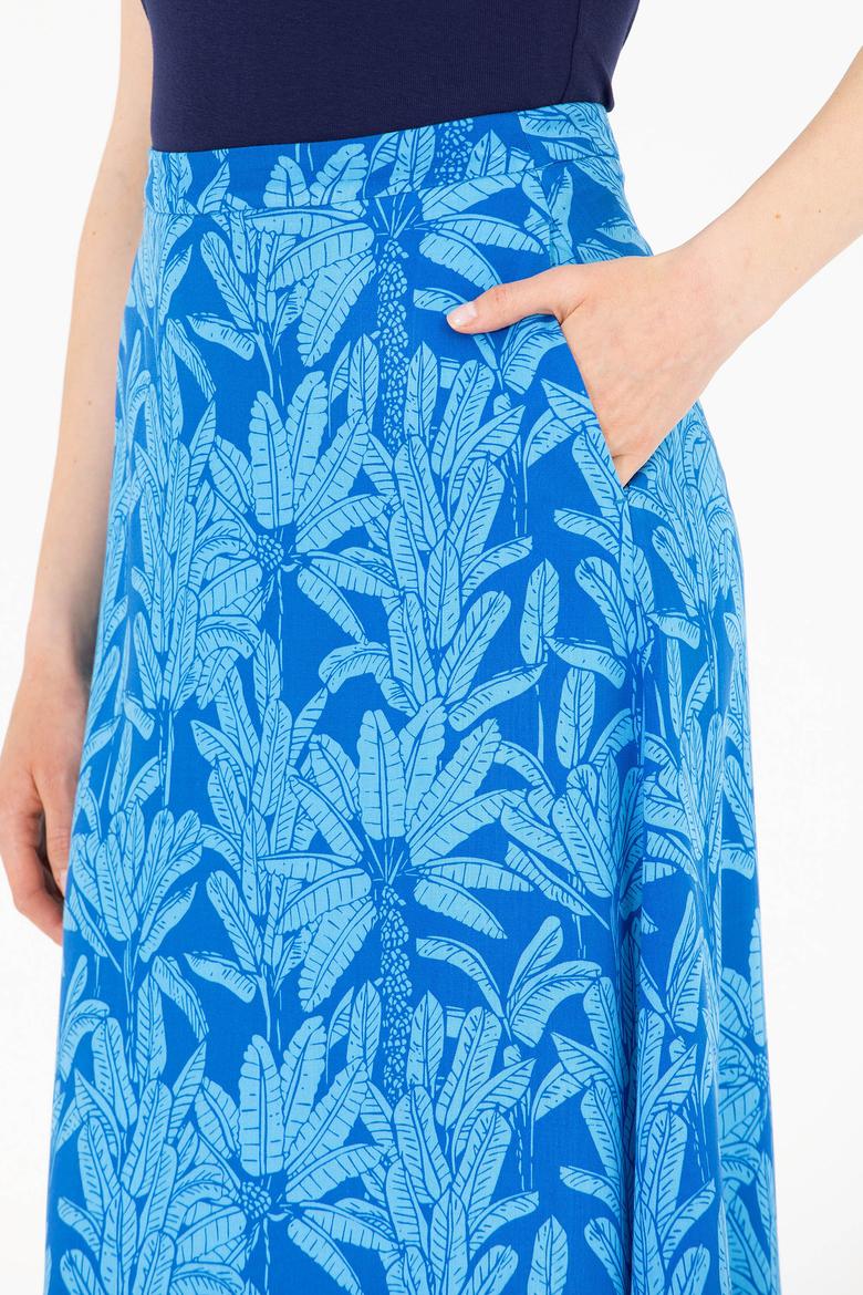 Kadın Saks Dokuma Etek - 50263211024