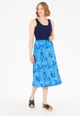 Kadın Saks Dokuma Etek - 50263211024