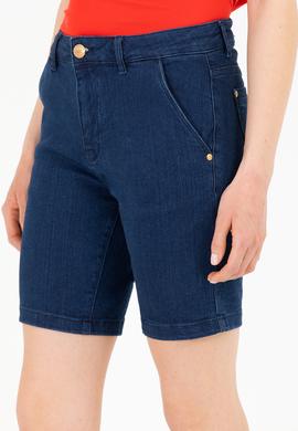 Kadın Mavi Jean Şort - 50266084003