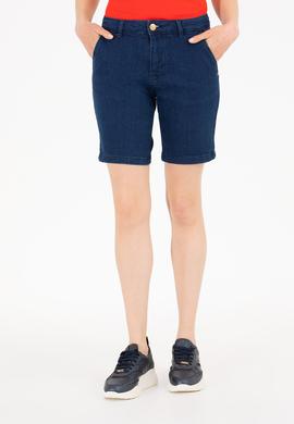 Kadın Mavi Jean Şort - 50266084003
