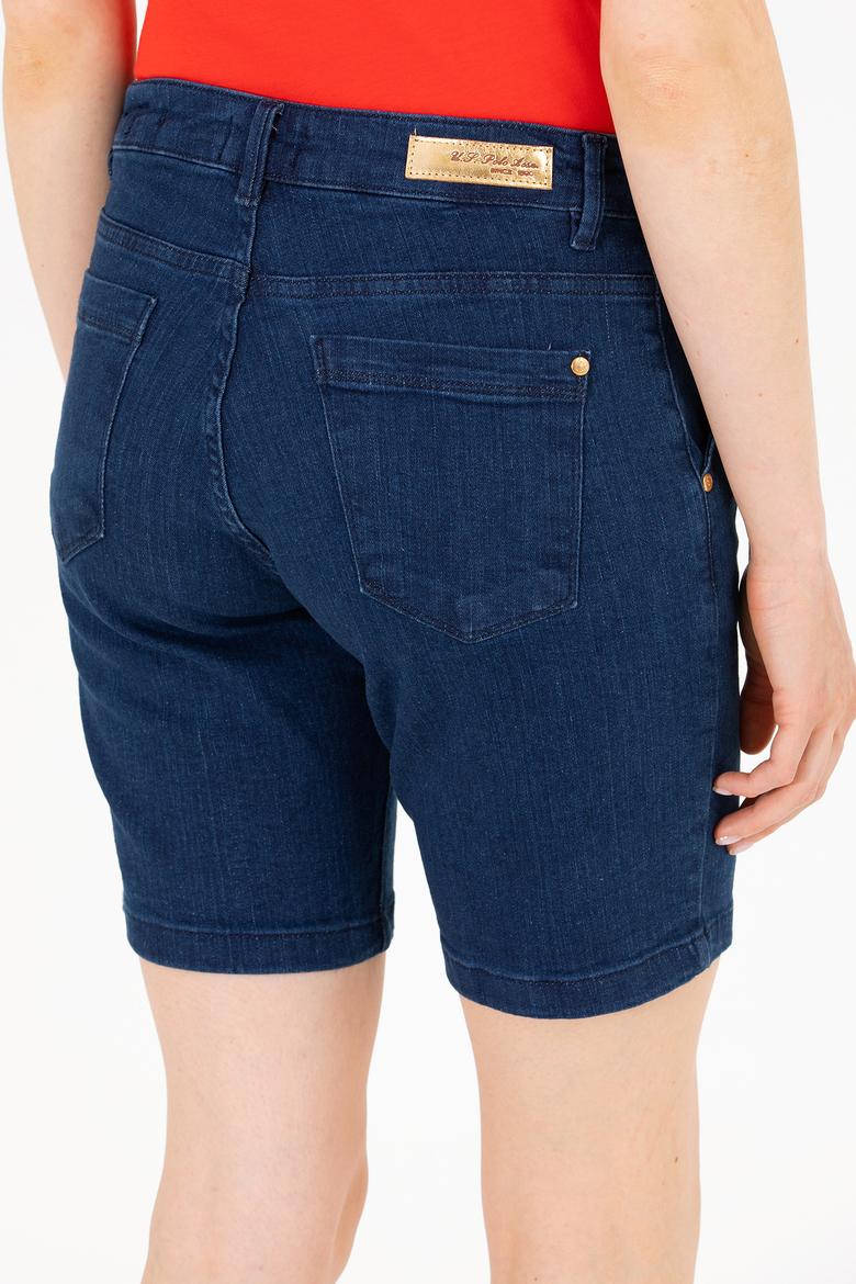 Kadın Mavi Jean Şort - 50266084003