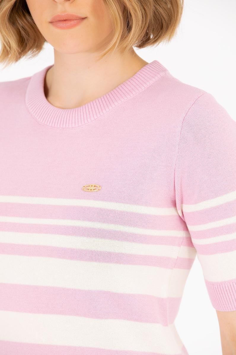 Kadın Manolya Bisiklet Yaka Kazak