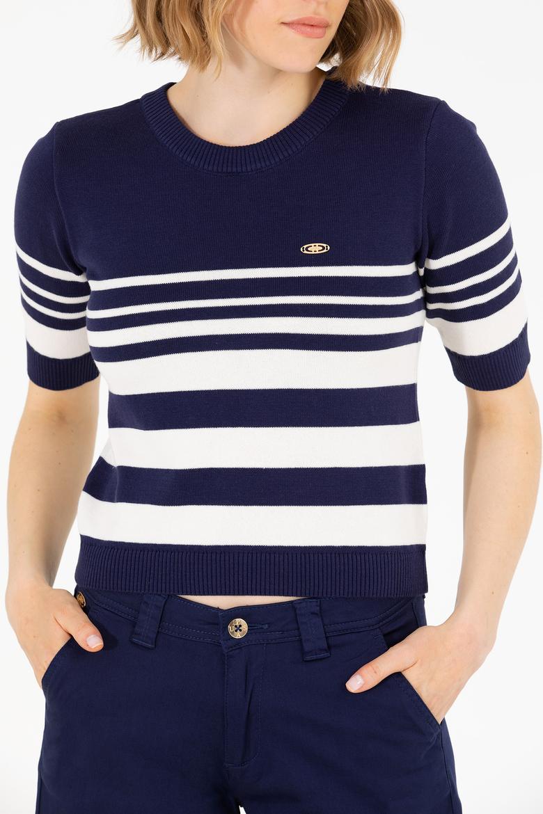 Kadın Lacivert Bisiklet Yaka Kazak - 50266183010