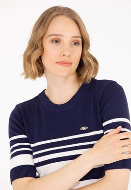 Kadın Lacivert Bisiklet Yaka Kazak - 50266183010