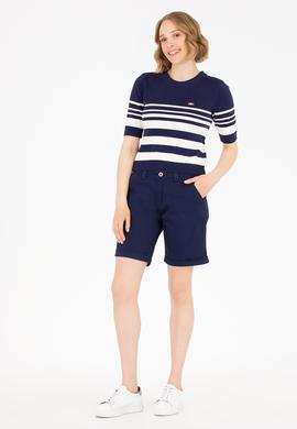 Kadın Lacivert Bisiklet Yaka Kazak - 50266183010