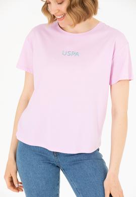 Kadın Manolya Bisiklet Yaka Tişört - 50266326012