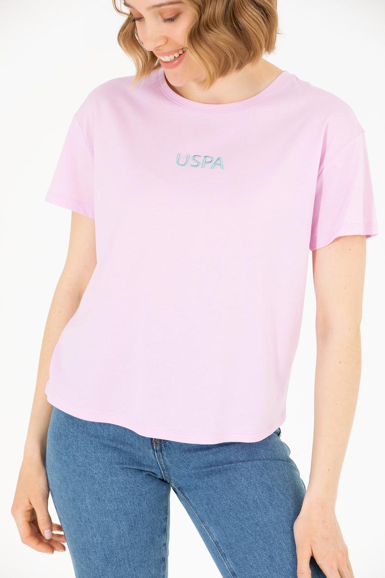 Kadın Manolya Bisiklet Yaka Tişört - 50266326012