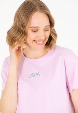 Kadın Manolya Bisiklet Yaka Tişört - 50266326012