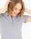 Kadın Gri Melanj Basic Polo Yaka Tişört
