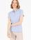Kadın Mavi Basic Polo Yaka Tişört